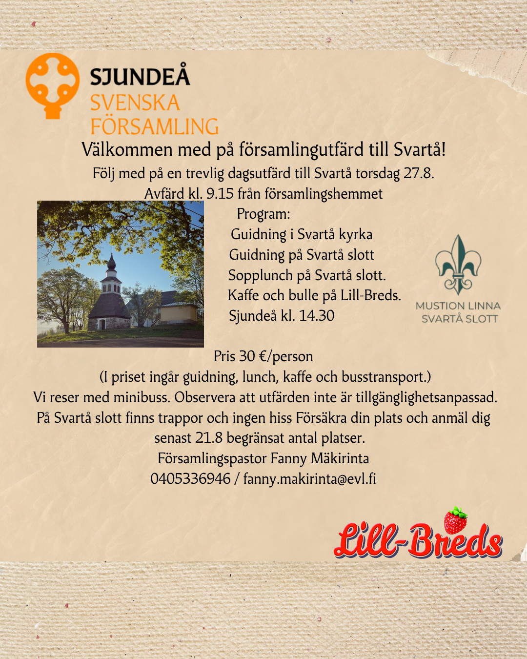 Info om församlingsutfärd den 27.8