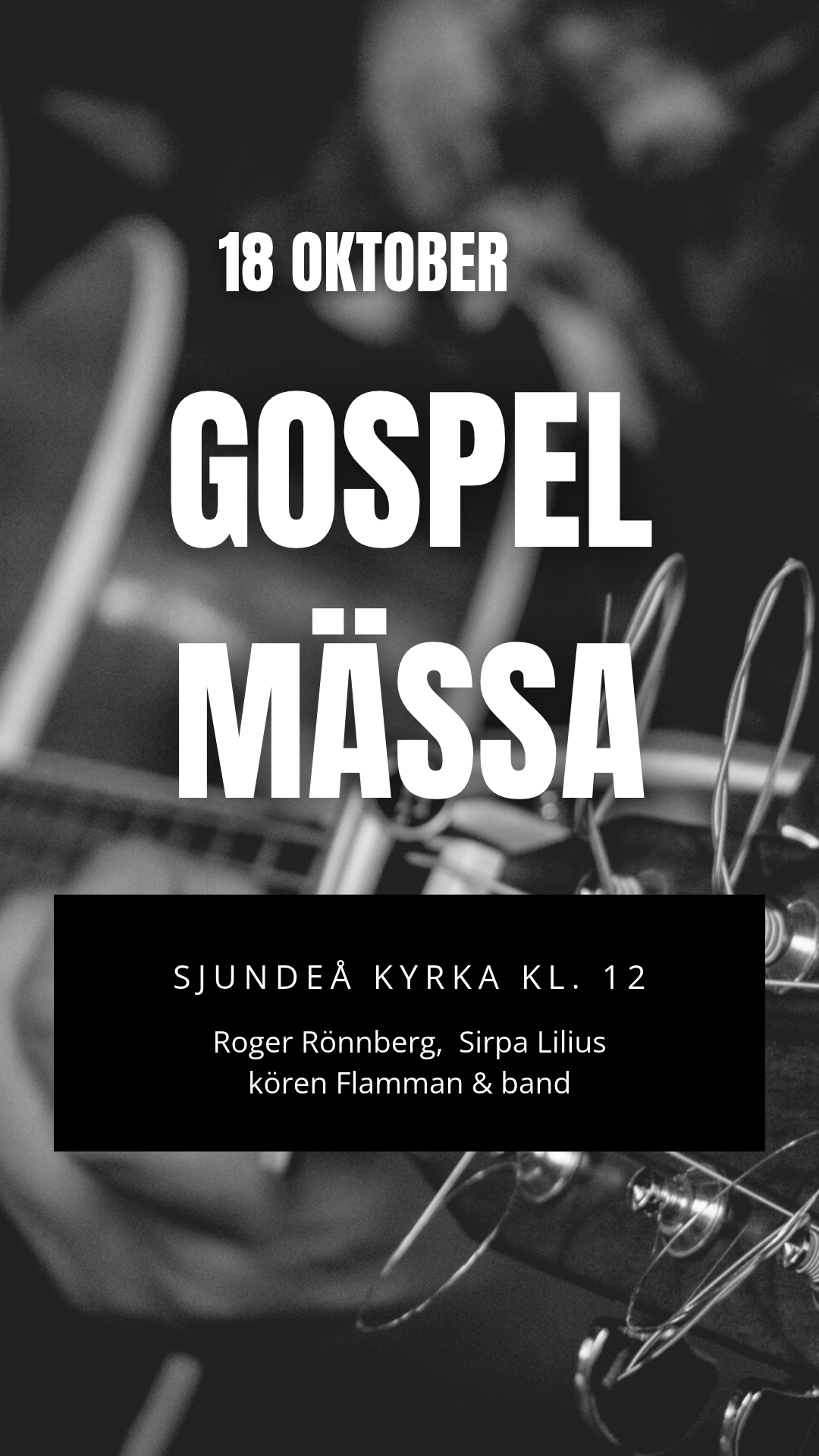 Gospelmässa 18.10 Kl.12